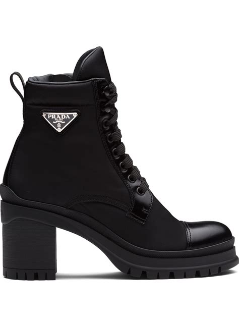 prada logo plaque ankle boots|Prada Logo Boots .